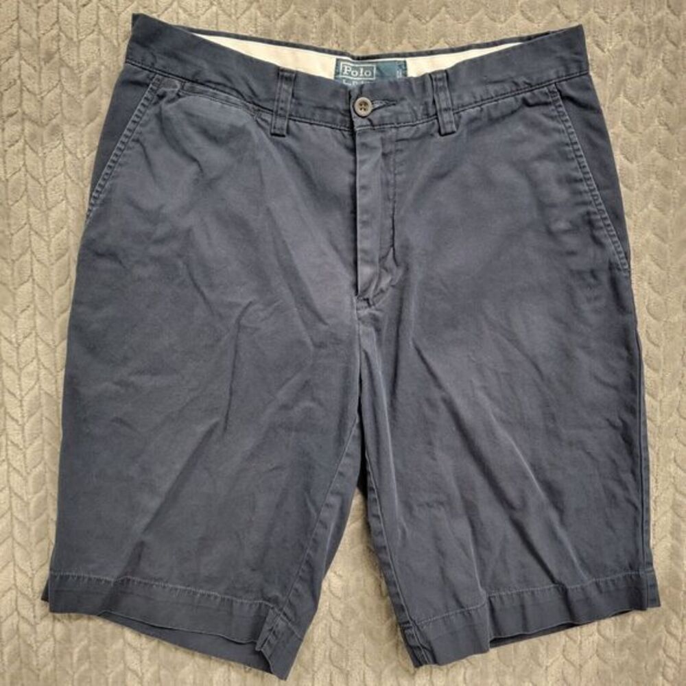 Vtg Polo Ralph Lauren Chino Shorts Classic Fit Men’s Size 30‎ Navy Blue Red Pony